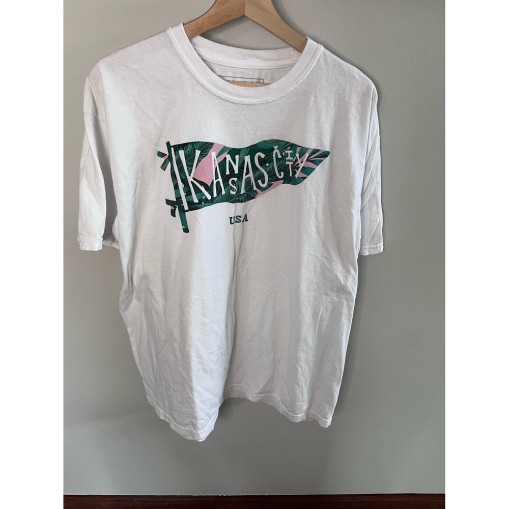 Bellboy Kansas City USA Graphic T-Shirt White Cotton‎ XL
